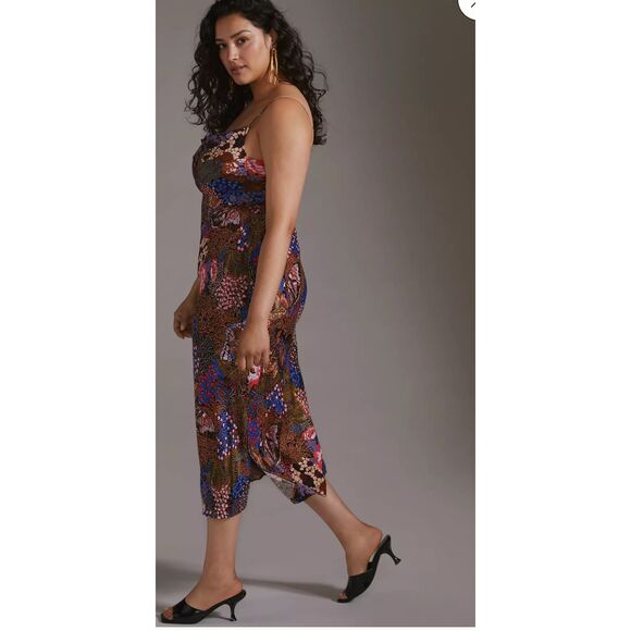 Anthropologie The Elyse slip dress floral print sleeveless 3X - Picture 9 of 13